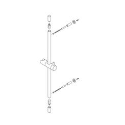 Click here to see Brizo RP42314BN Brizo RP42314BN Quiessence Slide Bar Assembly, Brushed Nickel