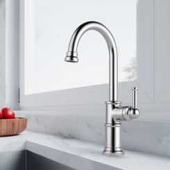 Click here to see  61025LF-PC Brizo Artesso Single-Handle Bar Faucet, Lever Handle, ADA, 1.8 GPM, Polished Chrome - 61025LF-PC
