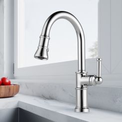Click here to see  63025LF-PC Brizo Artesso Single-Handle Pull-Down Kitchen Faucet w/ 2-Function Sprayer, DIAMOND Seal, MagneDock, 1.8 GPM, Polished Chrome - 63025LF-PC
