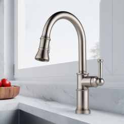 Click here to see  63025LF-SS Brizo Artesso Pull-Down Kitchen Faucet With 2-Function Sprayer, DIAMOND Seal, MagneDock, 1.8 GPM, Brilliance Stainless - 63025LF-SS