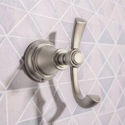 Click here to see  693561-NK Brizo Rook Double Robe Hook, Brilliance Luxe Nickel - 693561-NK