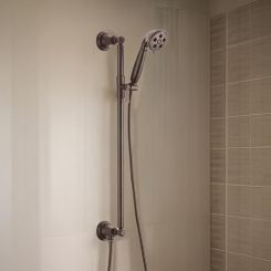 Click here to see  88761-RB Brizo Rook Three-Function Hand Shower with Slide Bar, H2Okinetic, WaterSense, 1.75 GPM, Venetian Bronze - 88761-RB