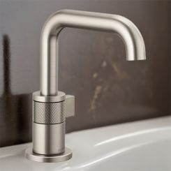 Click here to see  65035LF-NK Brizo Litze One-Handle Bathroom Faucet with Ceramic Cartridge, Single-Hole, 1.5 GPM, Less Drain, Brilliance Luxe Nickel - 65035LF-NK