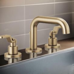 Click here to see  65337LF-GLLHP-ECO Brizo Litze Widespread Bathroom Faucet with Metal Pop-Up, 1.2 GPM, Less Handle, Brilliance Luxe Gold - 65337LF-GLLHP-ECO