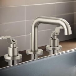 Click here to see Brizo 65337LF-NKLHP Brizo Litze Widespread Bathroom Faucet with Metal Pop-Up, 1.5 GPM, Less Handles, Brilliance Luxe Nickel - 65337LF-NKLHP