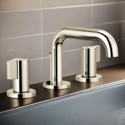 Click here to see  65337LF-PNLHP Brizo Litze Widespread Bathroom Faucet with Metal Pop-Up, 1.5 GPM, Less Handles, Brilliance Polished Nickel- 65337LF-PNLHP