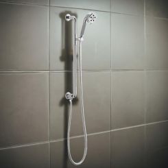 Click here to see  85735-PC Brizo Litze Slide Bar Hand Shower with 3 Functions, H2OKinetic, WaterSense, 1.75 GPM, Polished Chrome - 85735-PC