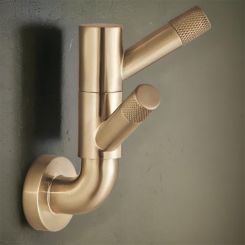 Click here to see  693537-GL Brizo Litze Rotating Knurling Double Robe Hook, Brilliance Luxe Gold - 693537-GL