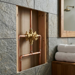 Click here to see  R65700 Brizo Single-Handle Wall Mount Lavatory Rough-In Valve, 1/2