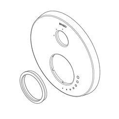 Click here to see Brizo RP90858GL Brizo RP90858GL Luxe Gold Escutcheon Assembly