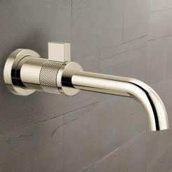 Click here to see Brizo T65735LF-PN Brizo Litze Single-Handle Wall-Mount Bathroom Faucet, 1.5 GPM, Brilliance Luxe Steel - T65735LF-PN