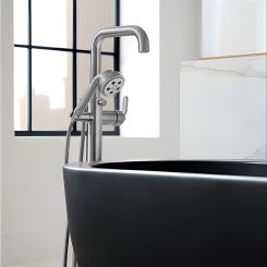 Click here to see  T70135-PCLHP Brizo Litze Single-Handle Freestanding Tub Filler with H2Okinetic Hand Shower, Single-Hole, 1.75 GPM, WaterSense, Polished Chrome - T70135-PCLHP