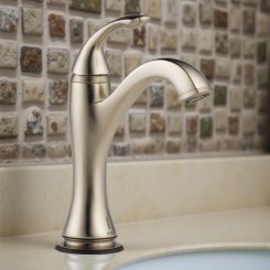 Click here to see Brizo 65985LF-BN Brizo Charlotte One-Handle Deck-Mount Brilliance Brushed Nickel Bathroom Faucet with SmartTouchPlus, Single-Hole, 1.5 GPM - 65985LF-BN