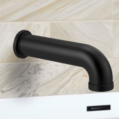 Click here to see  RP81438BL Brizo Odin Linear Round Pull-Down Diverter Tub Spout, Matte Black - RP81438BL