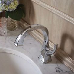 Click here to see  65030LF-PC Brizo Virage One-Handle Deck-Mount Bathroom Faucet, Laminar Flow, Less Drain, Single-Hole, 1.5 GPM, Polished Chrome - 65030LF-PC
