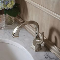 Click here to see  65030LF-PN-ECO Brizo Virage One-Handle Deck-Mount Bathroom Faucet, Laminar Flow, Less Drain, Single-Hole, 1.2 GPM, Brilliance Polished Nickel - 65030LF-PN-ECO