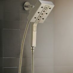Click here to see BRIZO 86280-BN Brizo Essential Hydrati 2-in-1 Multi-Function Shower, MagneDock, H2Okinetic, 1.75 GPM, Brilliance Brushed Nickel - 86280-BN