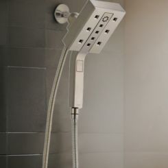Click here to see Brizo 86280-NK Brizo Essential Hydrati 2-in-1 Multi-Function Shower, MagneDock, H2Okinetic, 1.75 GPM, Brilliance Luxe Nickel - 86280-NK