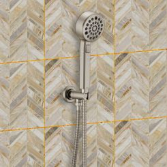 Click here to see Brizo 88898-NK Brizo Levoir Multi-Function Hand Shower, Wall-Mount, Round, H2Okinetic, 1.75 GPM, Brilliance Luxe Nickel - 88898-NK