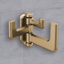 Click here to see  693597-GL Brizo Levoir Triple-Hinged Robe Hook, Brilliance Luxe Gold - 693597-GL