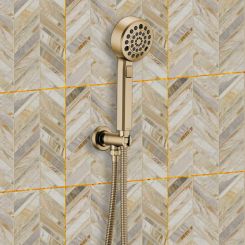 Click here to see  88898-GL Brizo Levoir Multi-Function Hand Shower, Wall-Mount, Round, H2Okinetic, 1.75 GPM, Brilliance Luxe Gold - 88898-GL