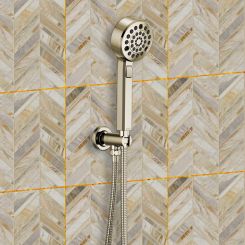 Click here to see  88898-PN Brizo Levoir Multi-Function Hand Shower, Wall-Mount, Round, H2Okinetic, 1.75 GPM, Brilliance Polished Nickel - 88898-PN