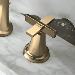 Click here to see  HX5397-GL Brizo Levoir Low Cross Handle Kit for Widespread Lavatory Faucet, Brilliance Luxe Gold - HX5397-GL