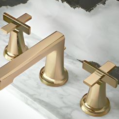Click here to see  HX5398-GL Brizo Levoir Widespread Lavatory Faucet High Cross Handle Kit, ADA, Brilliance Luxe Gold - HX5398-GL