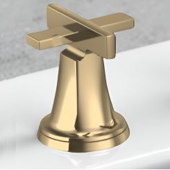 Click here to see Brizo HX698-GL Brizo Levoir Cross Handle Kit for Roman Tub Faucet, Brilliance Luxe Gold - HX698-GL