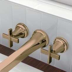 Click here to see  HX5898-GL Brizo Levoir Wall Mount Lavatory Cross Handle Kit, ADA, Brilliance Luxe Gold - HX5898-GL