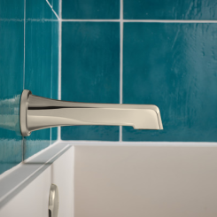 Click here to see Brizo RP92041NK Brizo Levoir Non-Diverter Tub Spout, Brass, Wall-Mounted, Brilliance Luxe Nickel - RP92041NK
