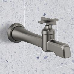 Click here to see Brizo T65798LF-SL Brizo Levoir Single-Handle Bathroom Faucet, Less Drain, Wall-Mount, WaterSense, 1.5 GPM, Brilliance Luxe Steel - T65798LF-SL