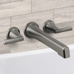 Click here to see  T70498-SLLHP Brizo Levoir Wall Mount Tub Filler, Less Handles, 9.3 GPM, Brilliance Luxe Steel - T70498-SLLHP