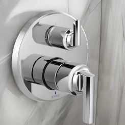 Click here to see Brizo T75P598-PCLHP Brizo Levoir Pressure Balance Valve Trim w/ Integrated 3-Function Diverter, Less Handles, Polished Chrome - T75P598-PCLHP