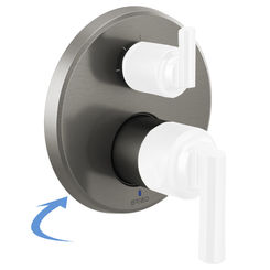 Click here to see Brizo T75P598-SLLHP Brizo Levoir Pressure Balance Valve Trim w/ Integrated 3-Function Diverter, Less Handles, Brilliance Luxe Steel - T75P598-SLLHP