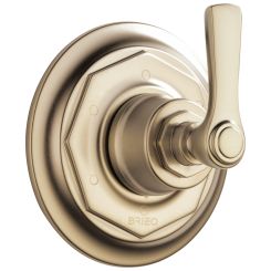 Click here to see  T60961-GL Brizo Rook Single-Handle 6-Function Diverter Valve Trim, Lever Handle, Luxe Gold - T60961-GL