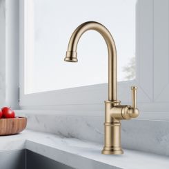 Click here to see DELTA FAUCETS COMPANY 61025LF-GL Brizo Artesso Single-Handle Bar Faucet, Lever Handle, ADA, 1.8 GPM, Brilliance Luxe Gold - 61025LF-GL