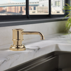Click here to see DELTA FAUCETS COMPANY RP75675GL Brizo Artesso Soap/Lotion Dispenser, 13-ounce, Brilliance Luxe Gold - RP75675GL