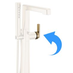 Click here to see Brizo RP100449GL Brizo Levoir Floor Mount Tub Filler Handle Assembly, Brilliance Luxe Gold - RP100449GL