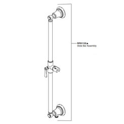 Click here to see Brizo RP81155GL Brizo RP81155GL Slidebar Arm Assembly -  Luxe Gold