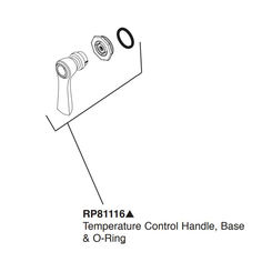 Click here to see Brizo RP81116GL Brizo RP81116GL Screw, Temperature Knob Assembly & O-ring  -  Luxe Gold