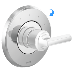 Click here to see DELTA FAUCETS COMPANY RP100434PC Brizo Levoir Sensori Escutcheon for T66T098-LHP Thermostatic Valve Trim, Polished Chrome - RP100434PC