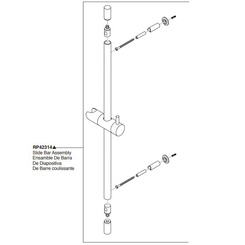 Click here to see Brizo RP42314GL Brizo RP42314GL Slide Bar Assembly -  Luxe Gold
