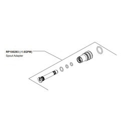 Click here to see Brizo RP100293 Brizo RP100293 Spout Adapter - 1.5 GPM