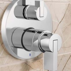 Click here to see DELTA FAUCETS COMPANY HL75P32-PC Brizo Litze Polished Chrome Pressure Balance Lever Handle Kit with Diverter and Temperature Control, ADA - HL75P32-PC