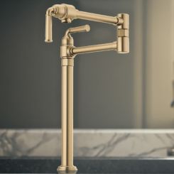 Click here to see Brizo 62774LF-GL Brizo Rook Deck Mount Pot Filler, Brilliance Luxe Gold - 62774LF-GL