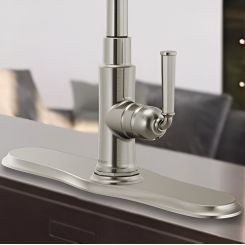 Click here to see Brizo RP100299SS Brizo Escutcheon Plate for Rook Series Kitchen Faucet, Brilliance Stainless - RP100299SS