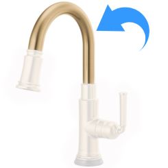 Click here to see Brizo RP100569GL Brizo Rook Prep Spout Assembly For SmartTouch Pull-Down Prep Kitchen Faucet, Brilliance Luxe Gold - RP100569GL