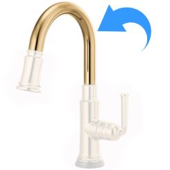 Click here to see Brizo RP100564PG Brizo Rook Arc Kitchen Spout Assembly For SmartTouch Pull-Down Prep Kitchen Faucet, Brilliance Polished Gold - RP100564PG