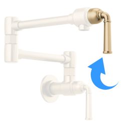 Click here to see Brizo RP100590GL Brizo Rook Wall Mount Pot Filler Faucet Lever Handle Kit, Brilliance Luxe Gold - RP100590GL